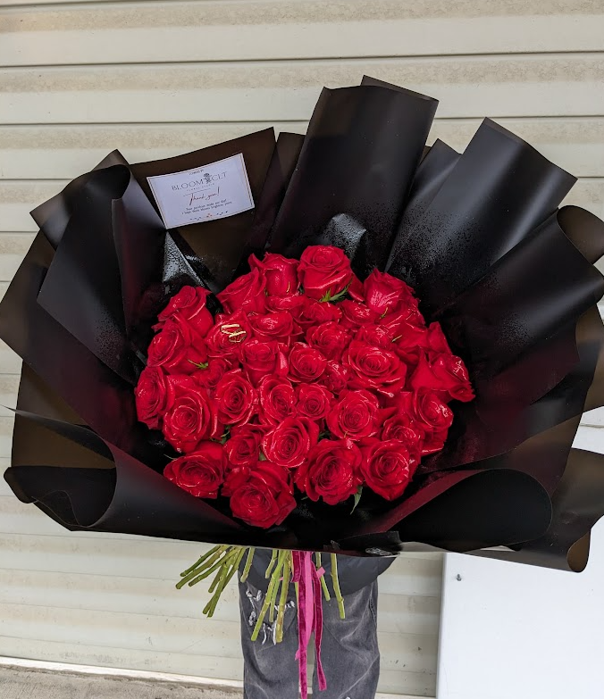 36 Long Stemmed Red Roses Luxury Floral Wrap – Valentine’s Day Exclusive | Charlotte, NC
